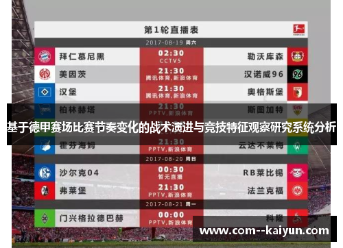 基于德甲赛场比赛节奏变化的战术演进与竞技特征观察研究系统分析 基于德甲赛场比赛节奏变化的战术演进与竞技特征观察研究系统分析